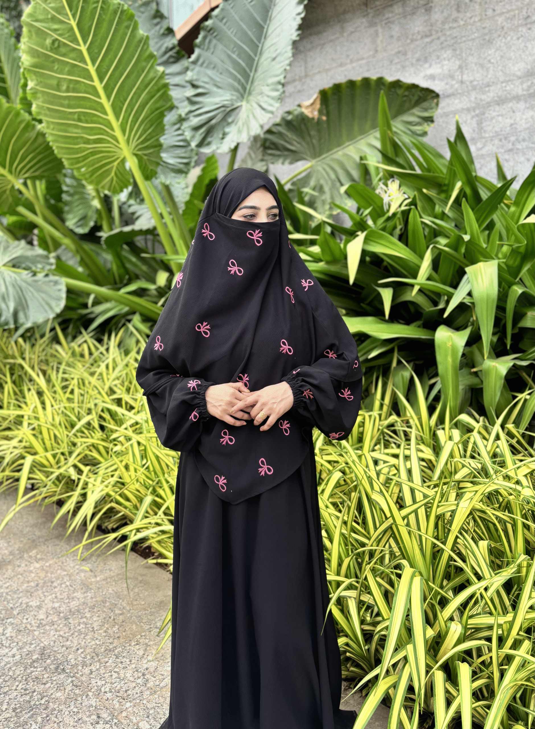 Bow Abaya (Black) - Image 6