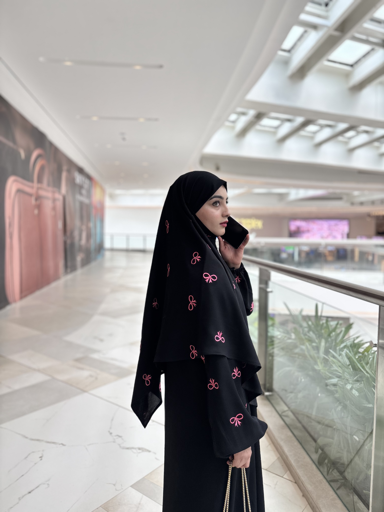 Bow Abaya (Black) - Image 2