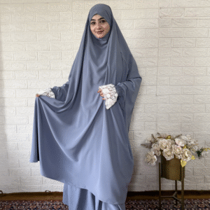 Premium Jilbab with skirt (Pouder Blue)