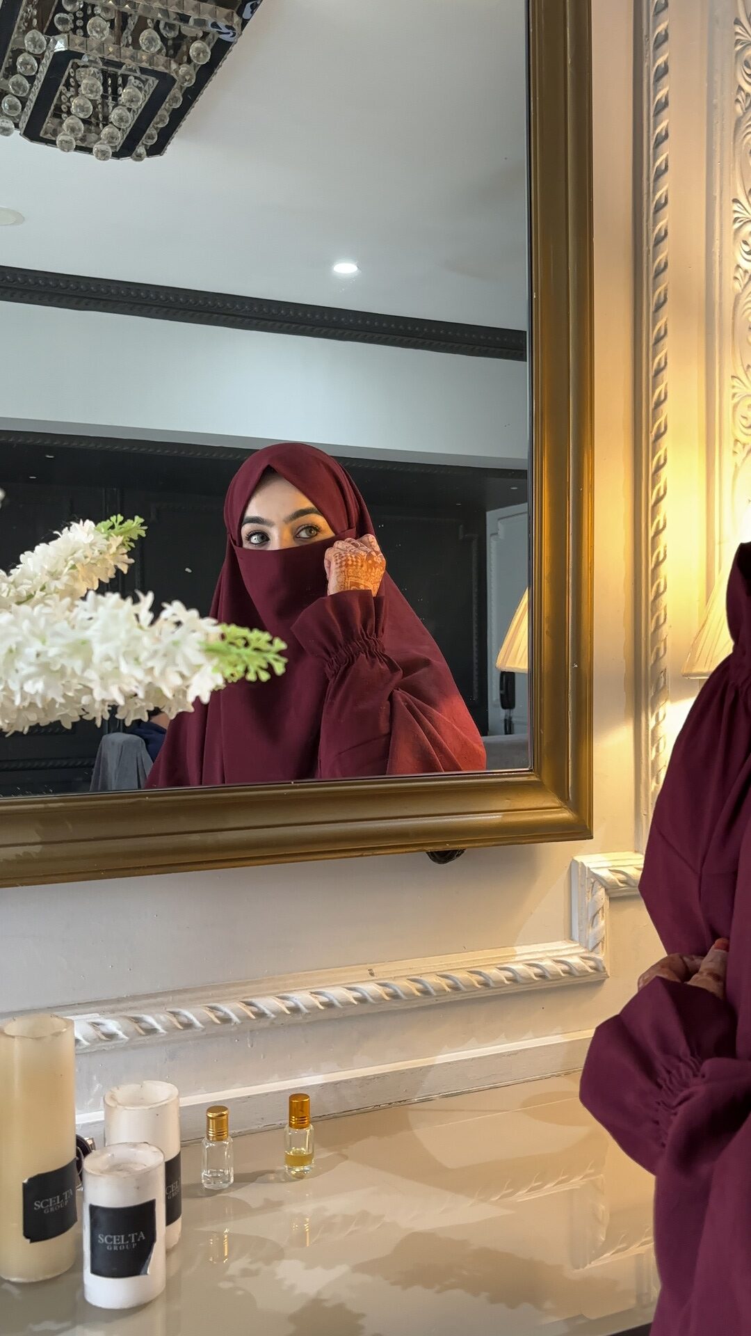 jilbab with skit and Frill sleeve - Image 2