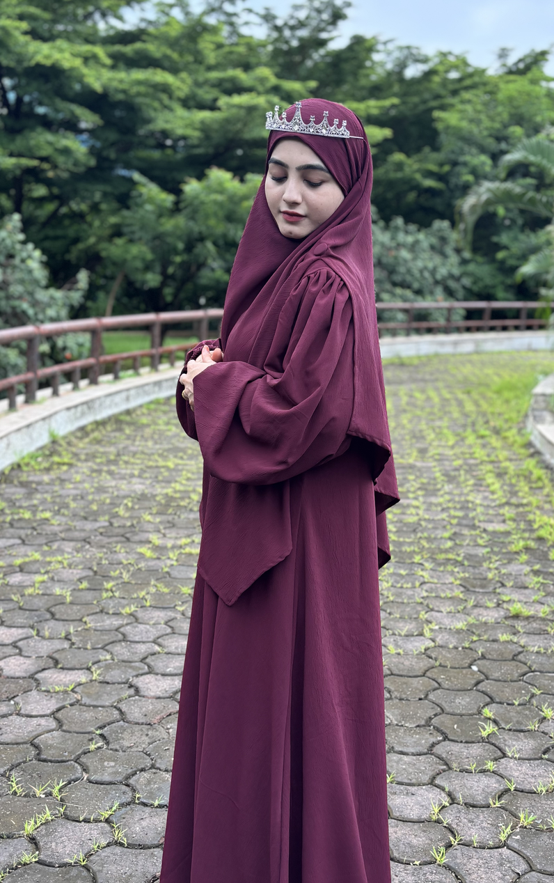 Malikah Abaya (Maroon) - Image 5