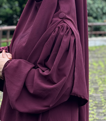 Malikah Abaya (Maroon) - Image 4