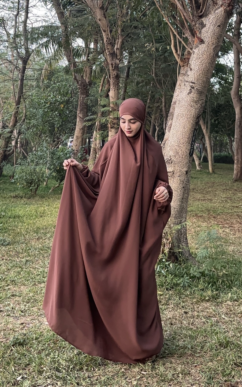 One Piece Jilbab (Brown)