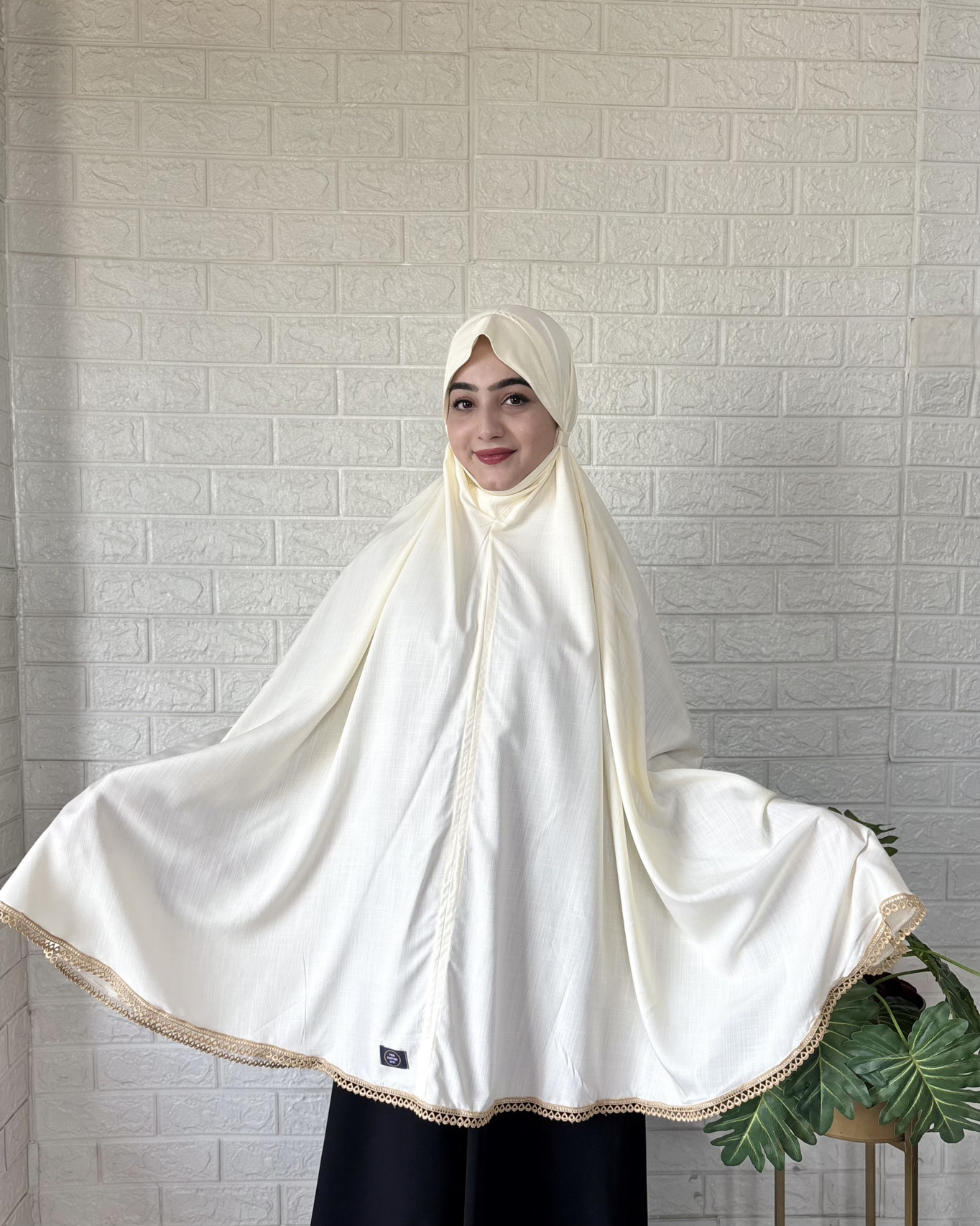 Namaz Makhna without Sleeve (48" Cream) - Image 2