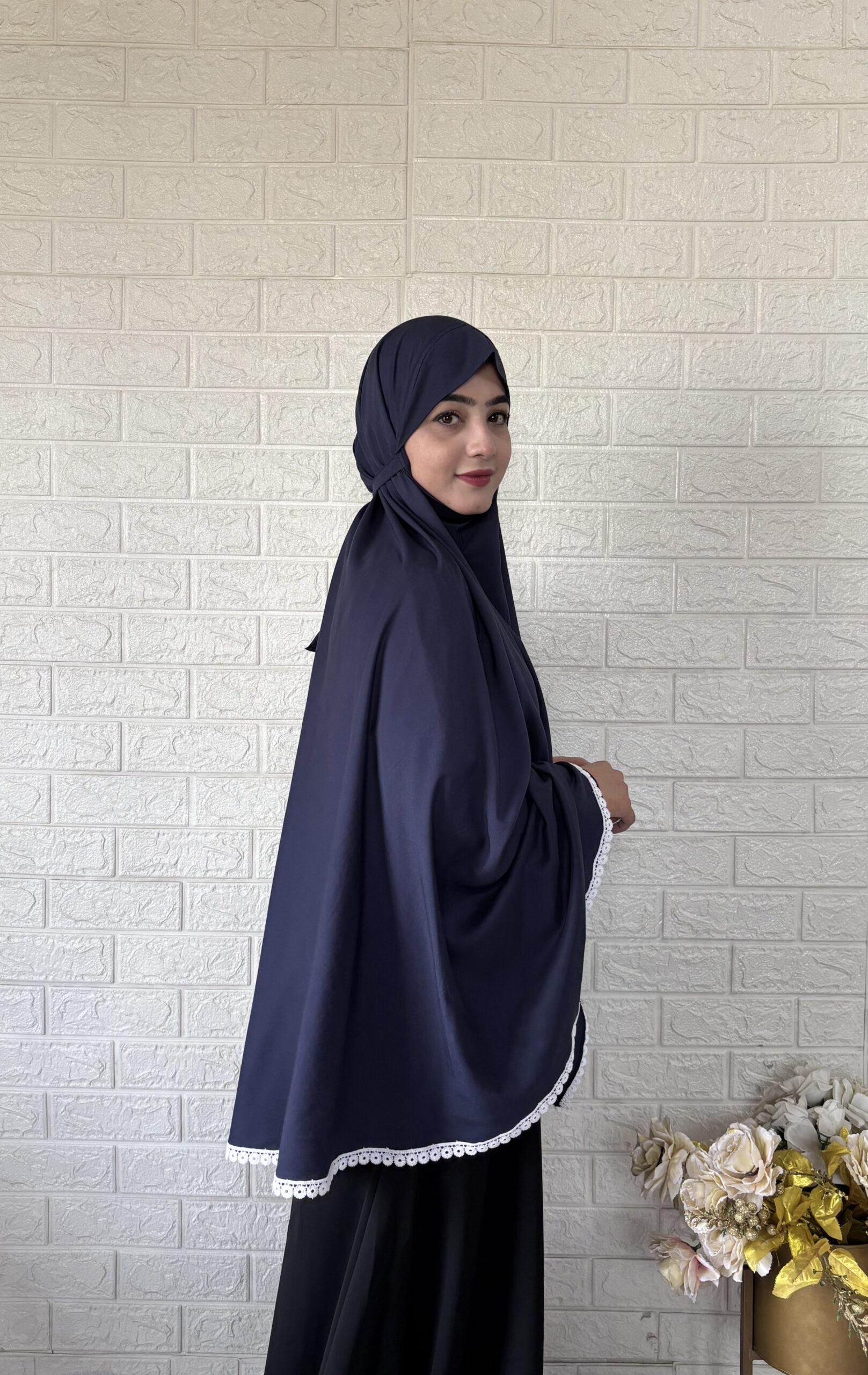 Namaz Makhna without Sleeve (48" Navy Blue) - Image 3