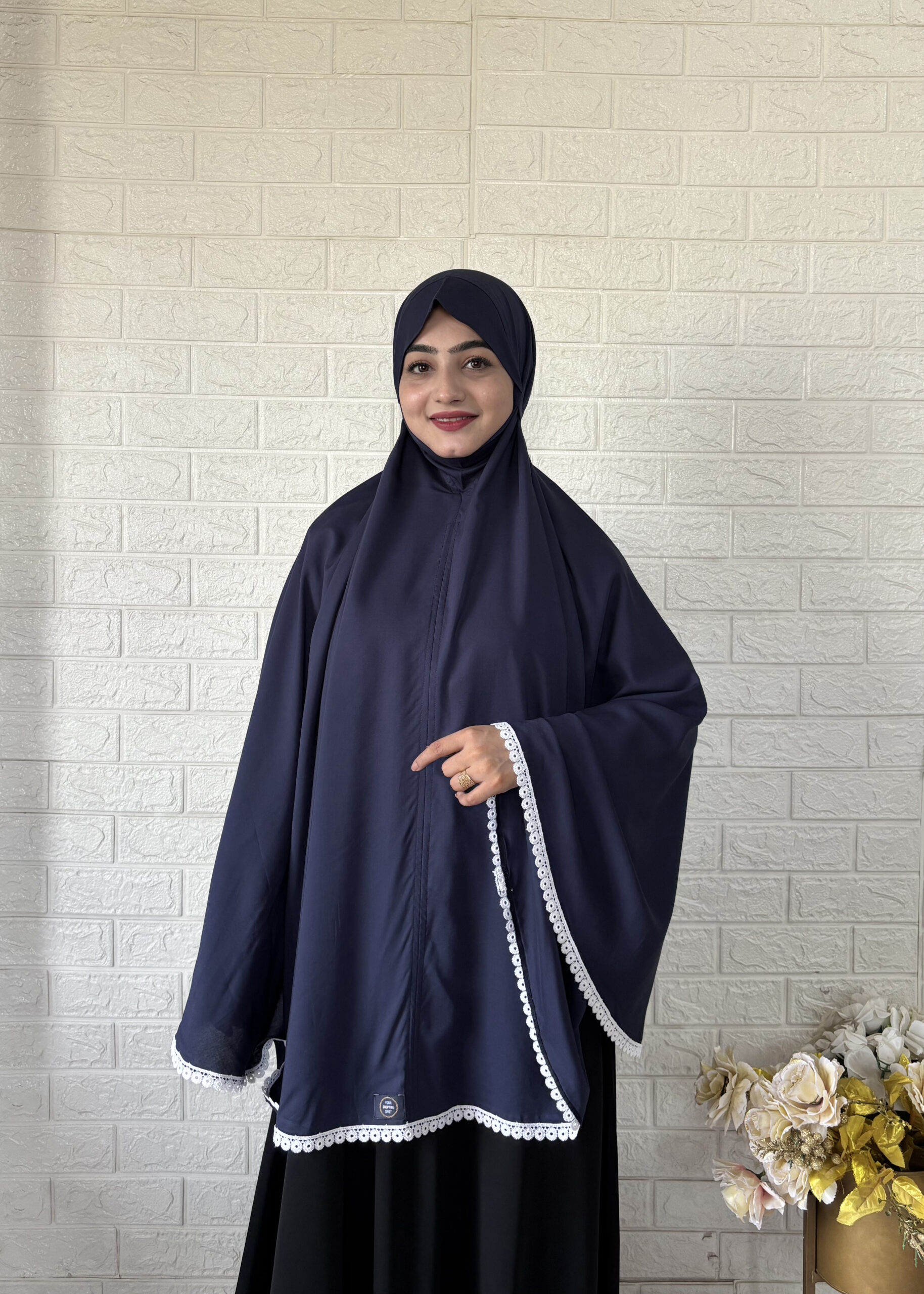 Namaz Makhna without Sleeve (48" Navy Blue)