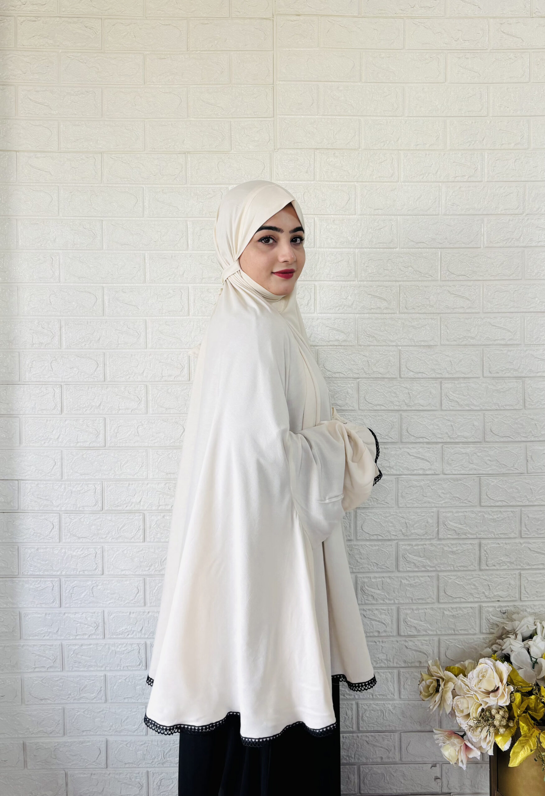 Namaz Makhna With Sleeve (40" Cream Beige) - Image 3