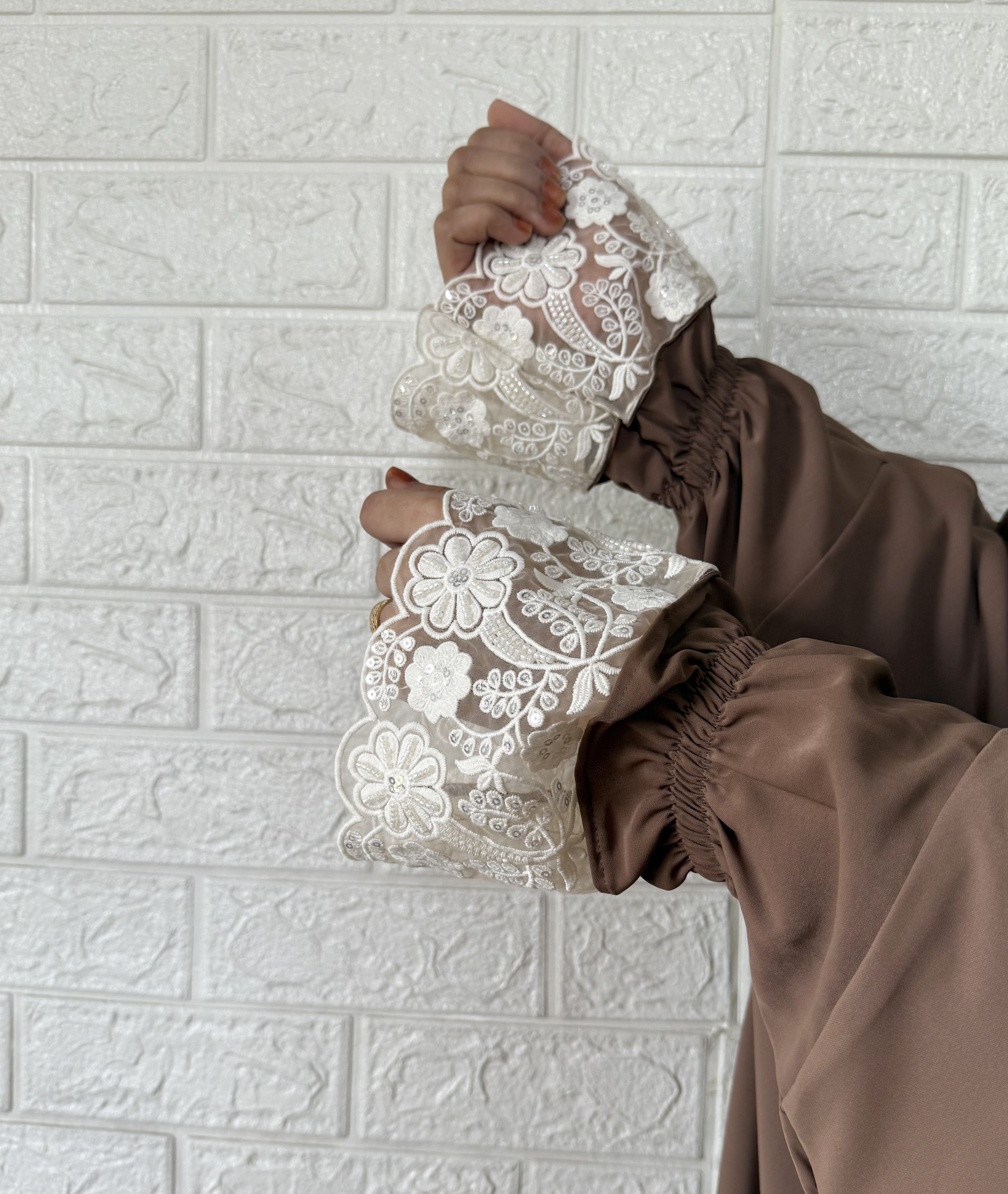 Premium Jilbab with Plazo (Beige) - Image 3