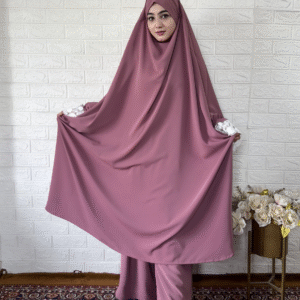 Premium Jilbab with Plazo (Pink)