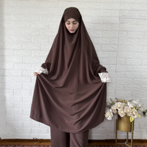 Premium Jilbab with Plazo (Brown)