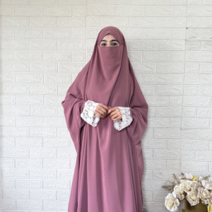 Premium Jilbab with skirt (Pink)