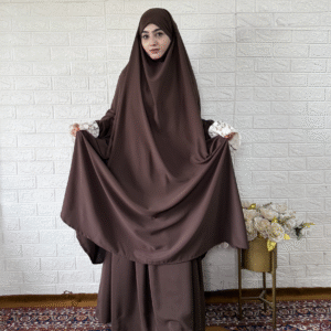 Premium Jilbab with skirt (Brown)
