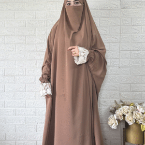 Premium Jilbab with skirt (Beige)
