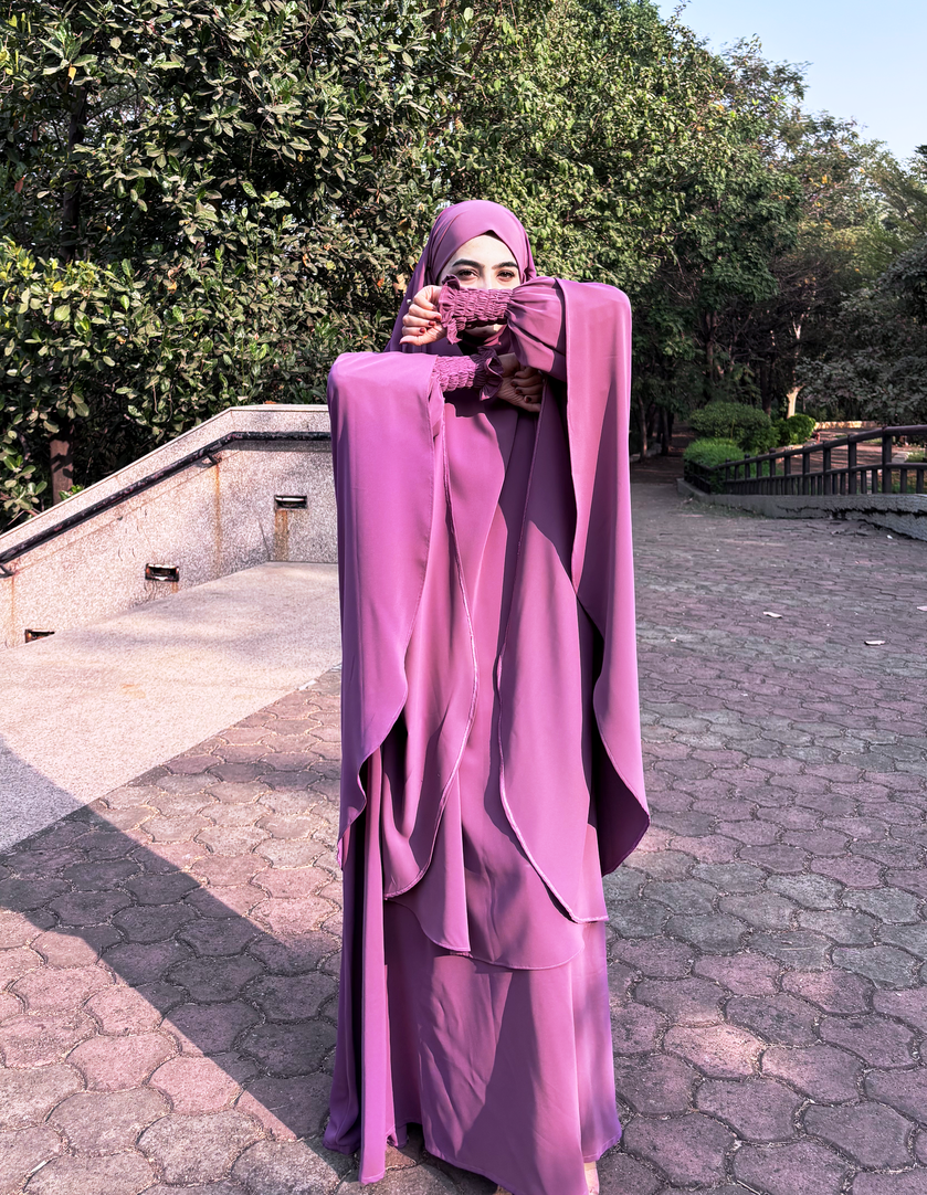 Husn Abaya (Mauve Purple)