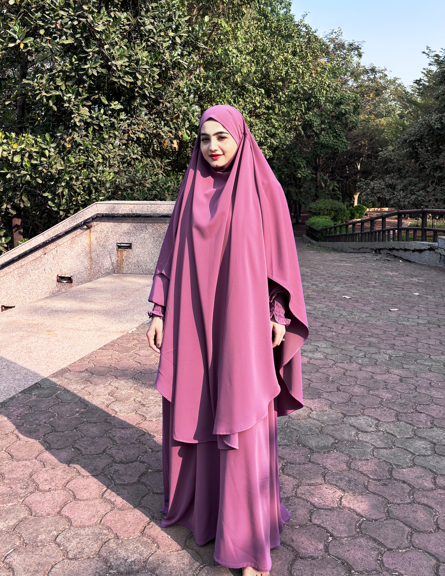 Husn Abaya (Mauve Purple) - Image 3