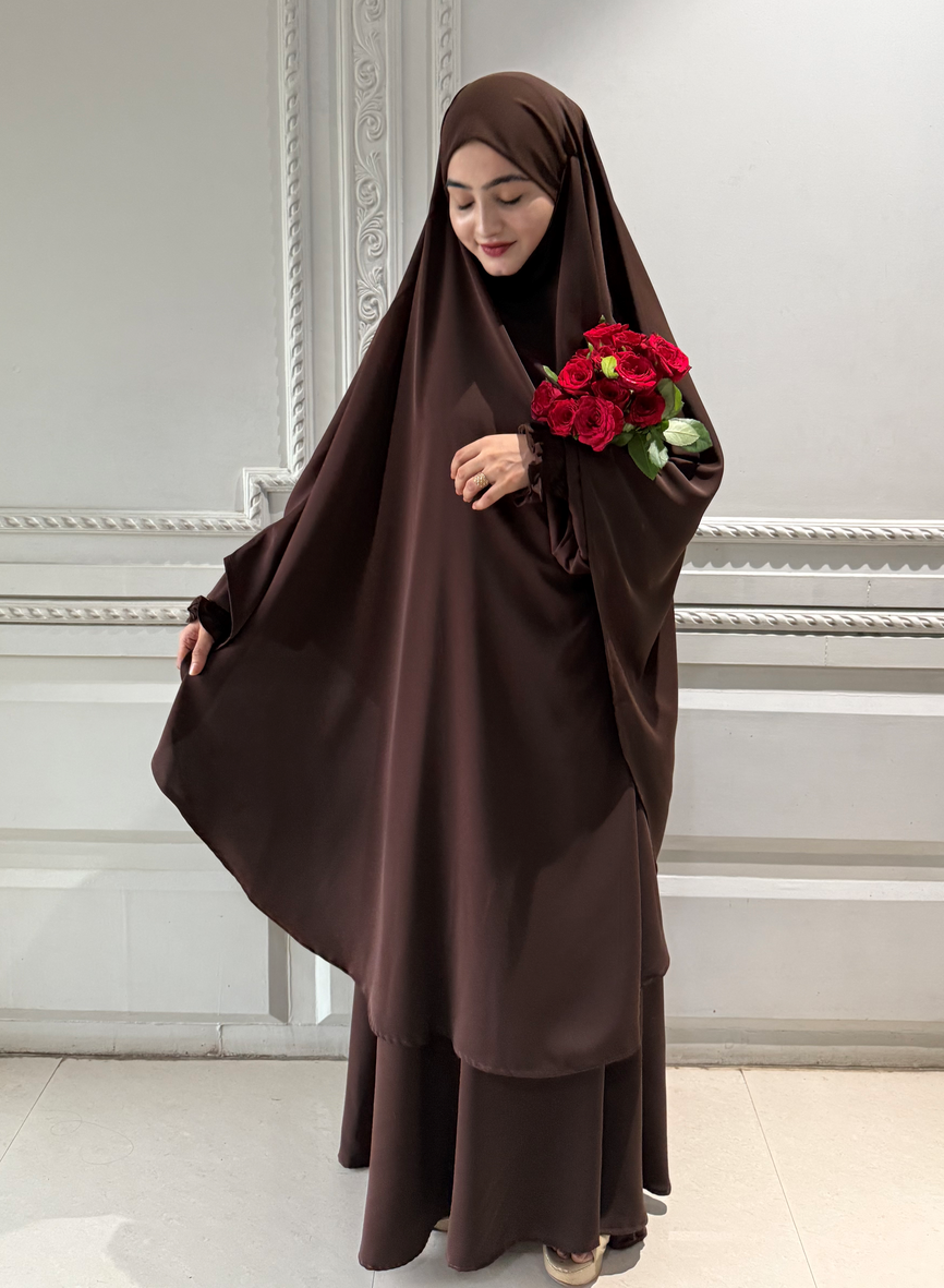 Husn Abaya (Coffee Brown) - Image 2