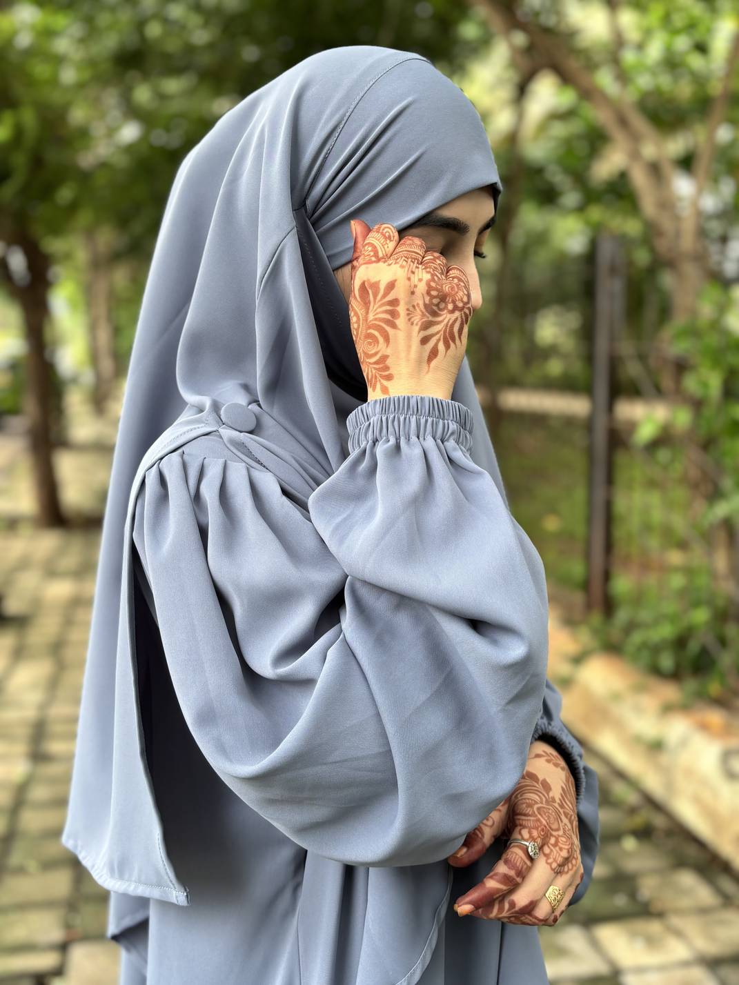 Malikah Abaya (Pouder Blue)