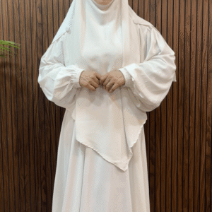 Malikah Abaya (White)