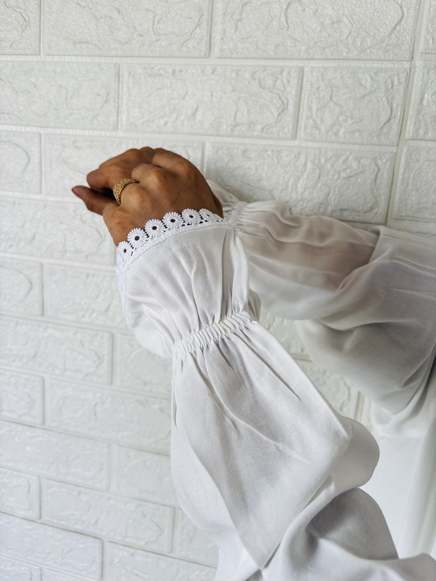 Namaz Makhna With Sleeve (48" White) - Image 2