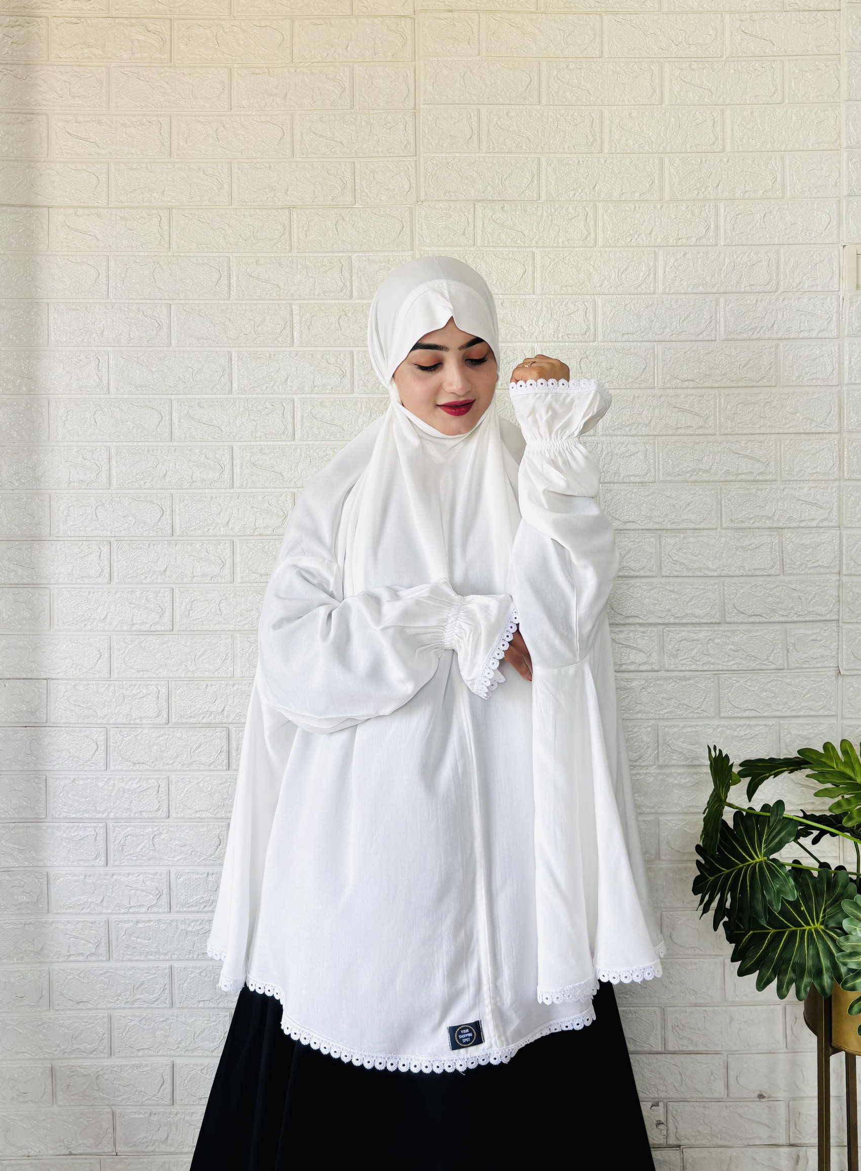 Namaz Makhna With Sleeve (48" White)