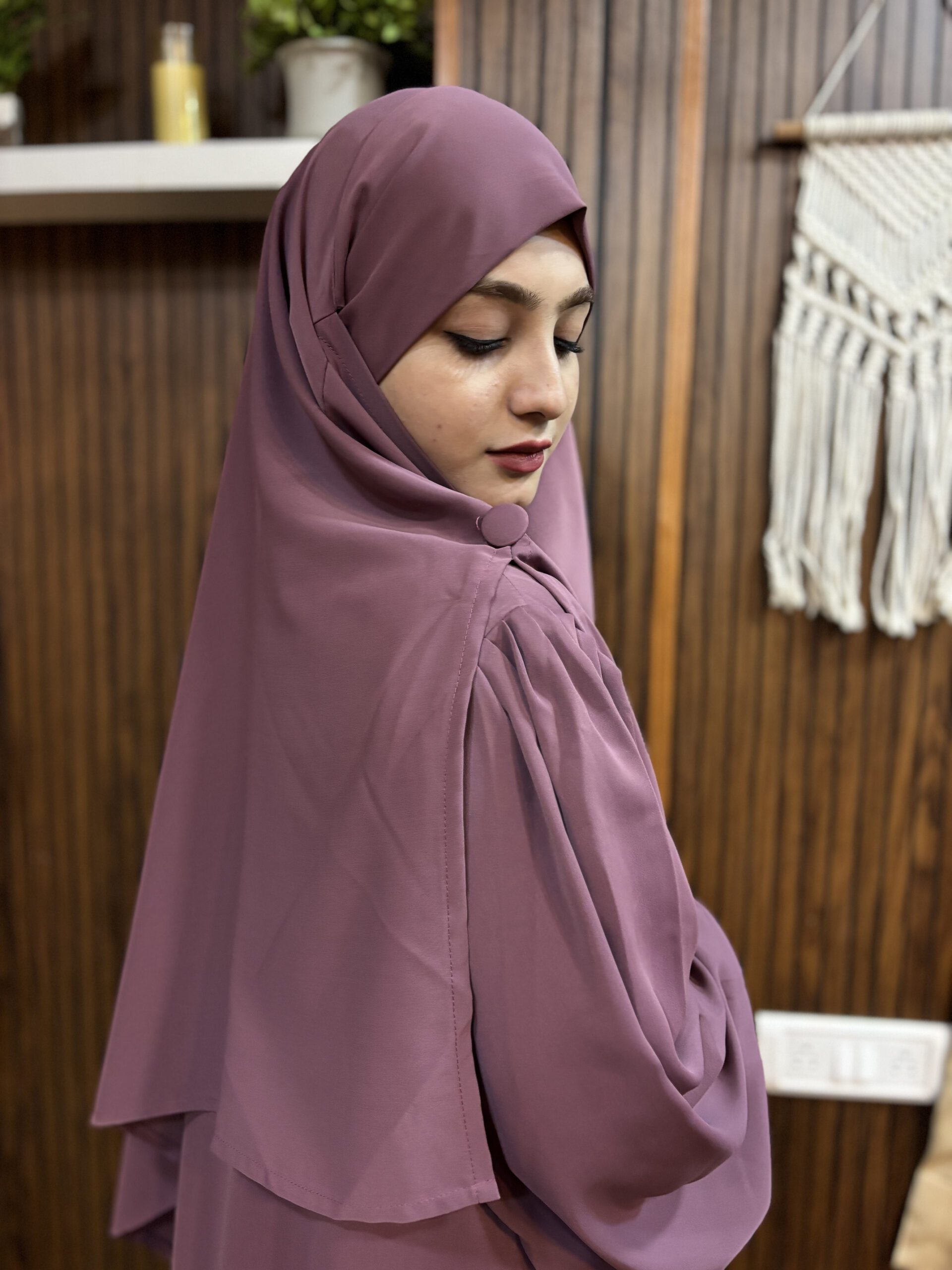 Malikah Abaya (Mauve Pink) - Image 5