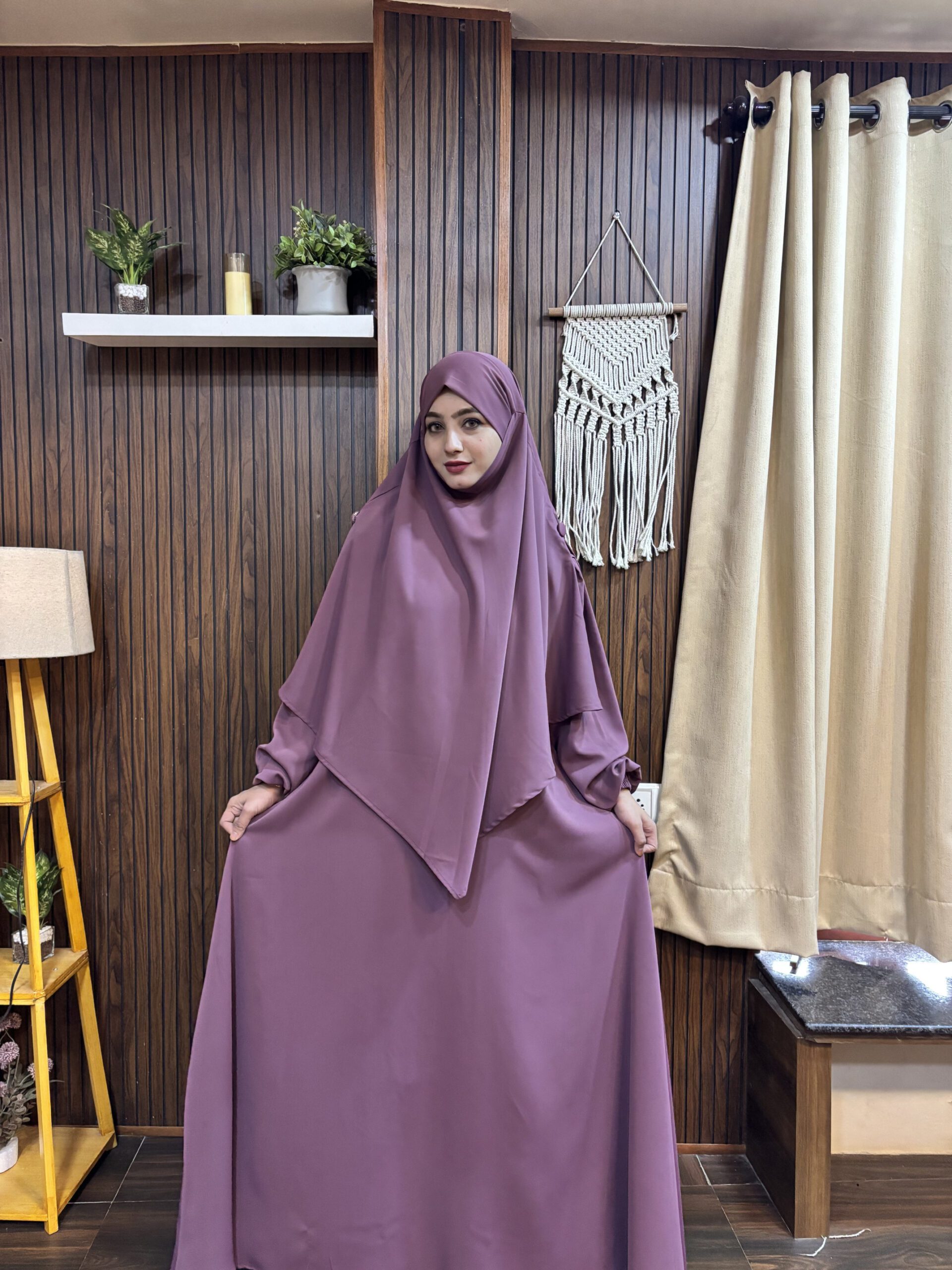 Malikah Abaya (Mauve Pink) - Image 4