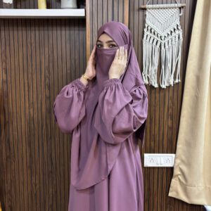 Malikah Abaya (Mauve Pink)