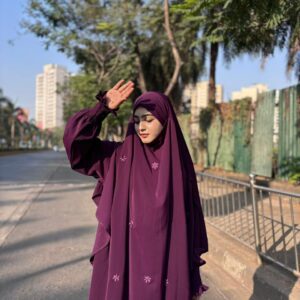 Aswad Abaya (Purple)