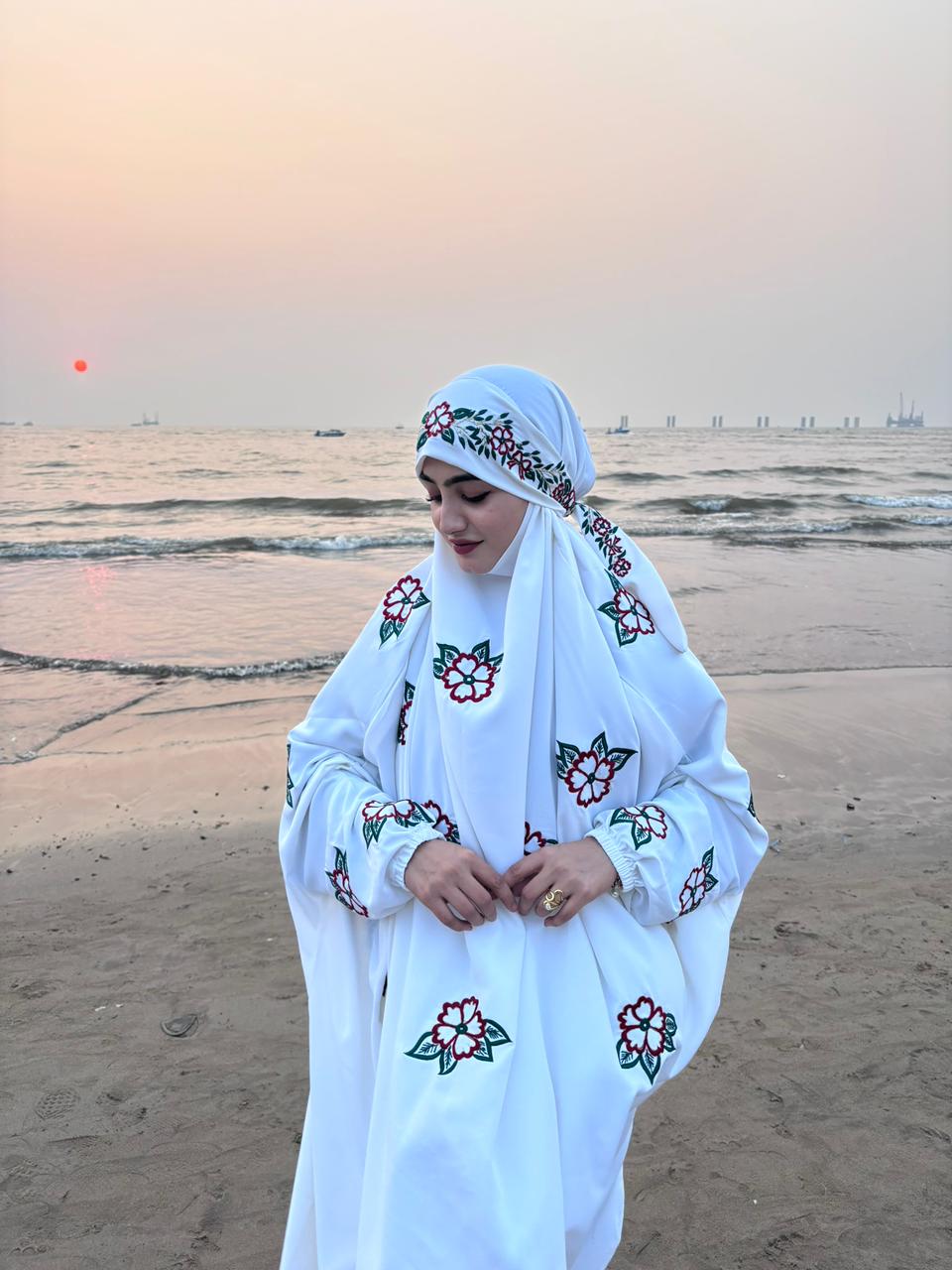 Premium Al Ward Shehwar Jilbab (White) - Image 4