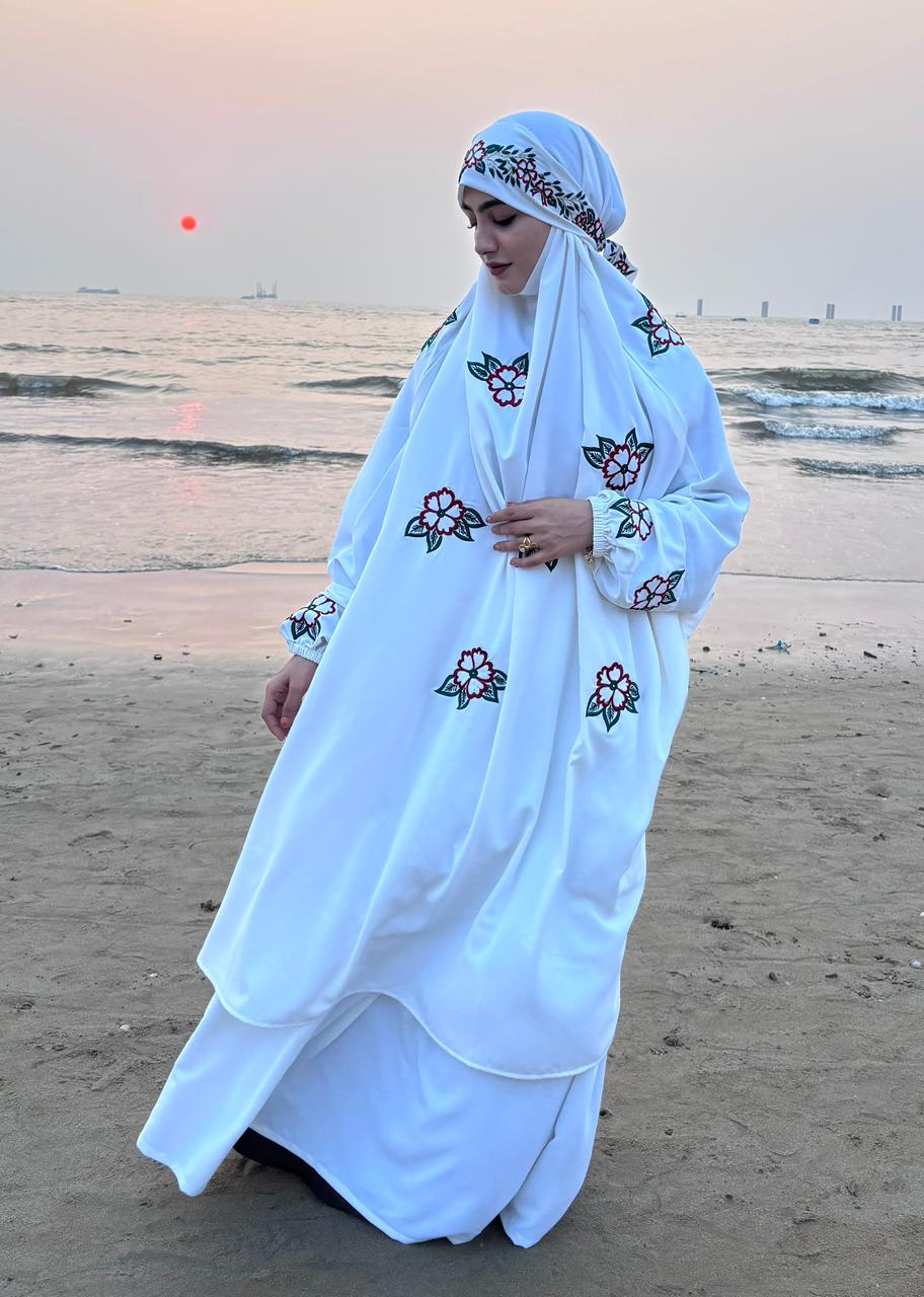 Premium Al Ward Shehwar Jilbab (White) - Image 3