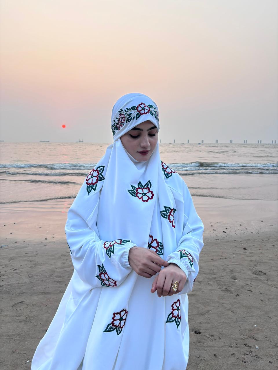 Premium Al Ward Shehwar Jilbab (White) - Image 2