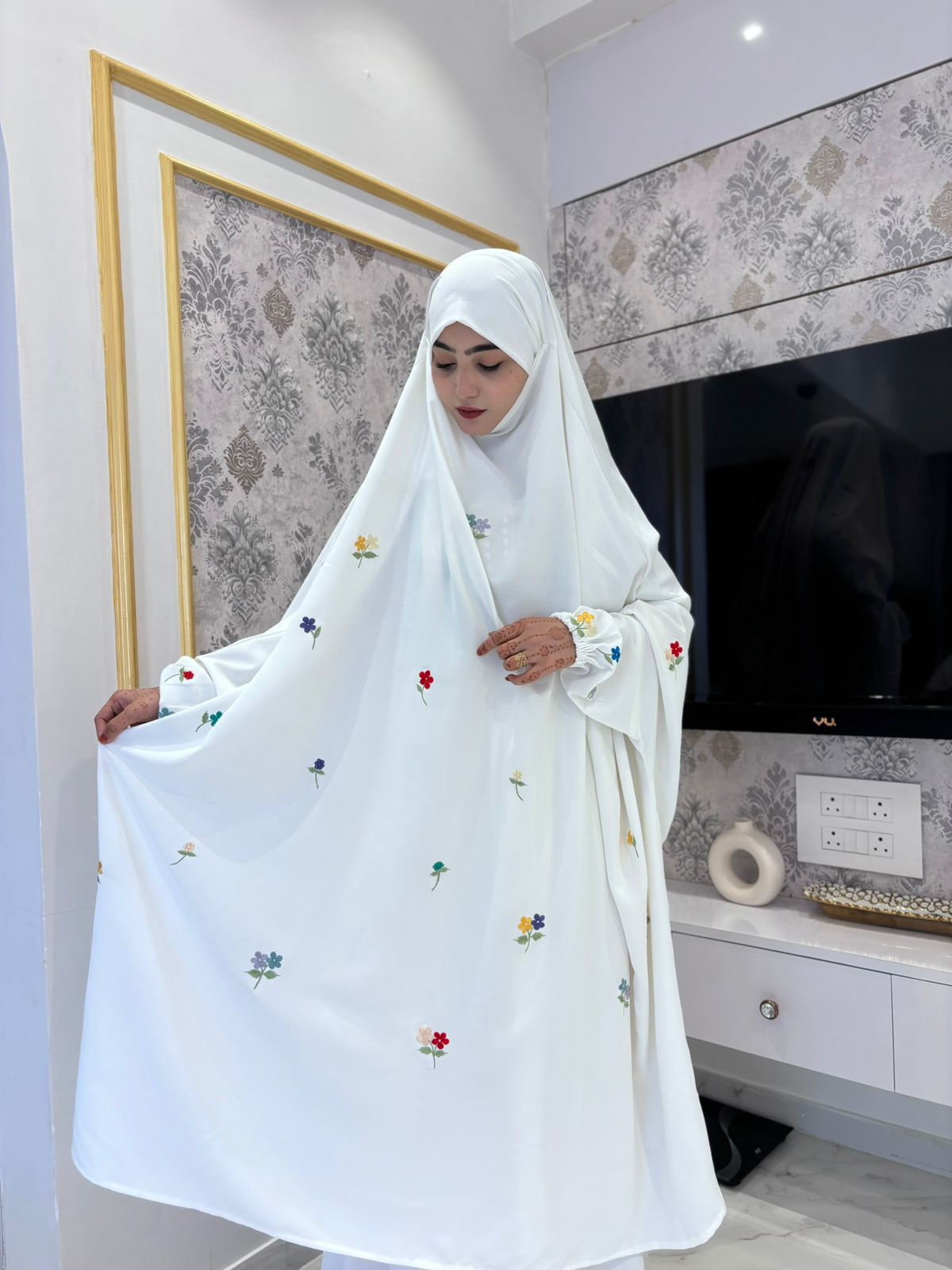 Premium Zuhur Shehwar Jilbab (White)