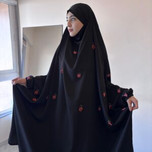 The flower bead handwork jilbab