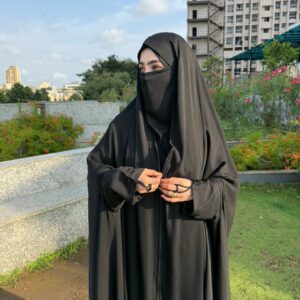 Irani Chadar With Zip (Black)